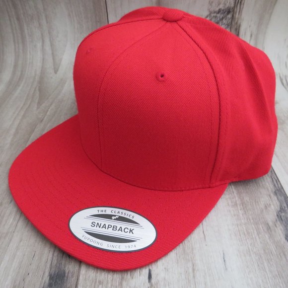 Yupoong*‎ Four (4) Classic Snapback "Shady Capz" Baseball Cap/Hat~ ALL RED! - Picture 9 of 12